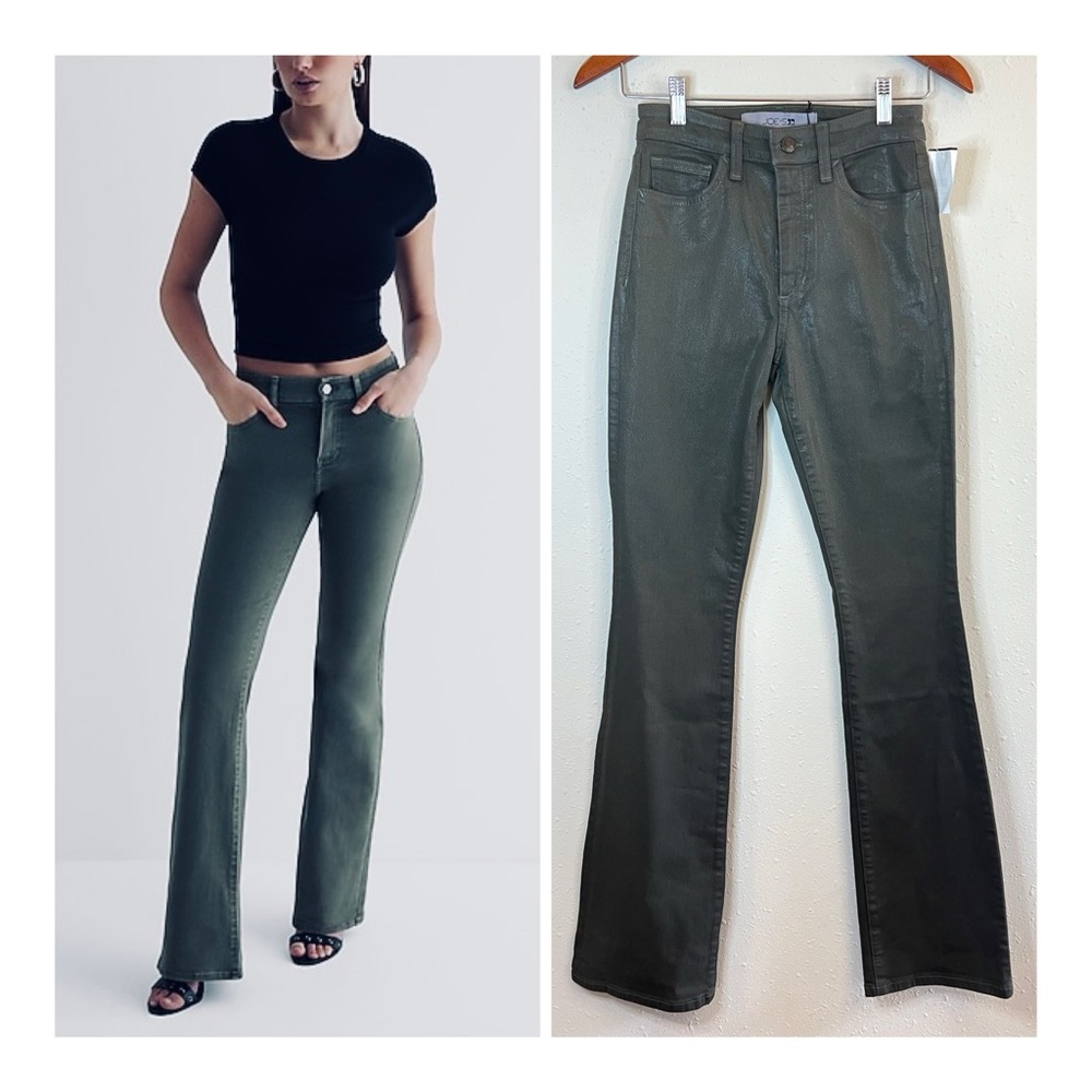 Joe’s Hi Rise Bootcut Honey Green Coated Women’s Jeans Size 26 NWT